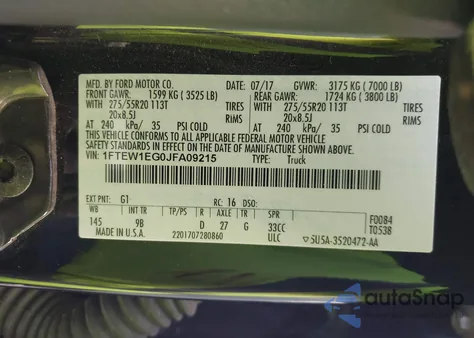 2018 Ford F-150 Platinum from USA, damaged, VIN 1FTEW1EG0JFA09215